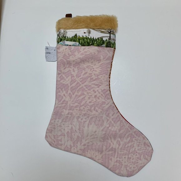 Christmas Stocking Kittens  Quilted Patchwork Fabric Cat   NEW 16” Handmade - Picture 3 of 4